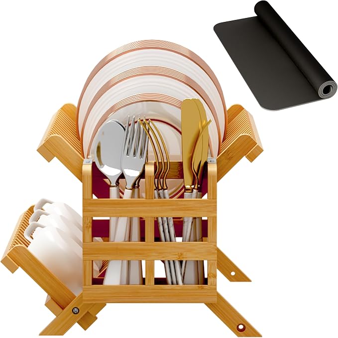 Greenual Bamboo Dish Drying Rack - Image 7