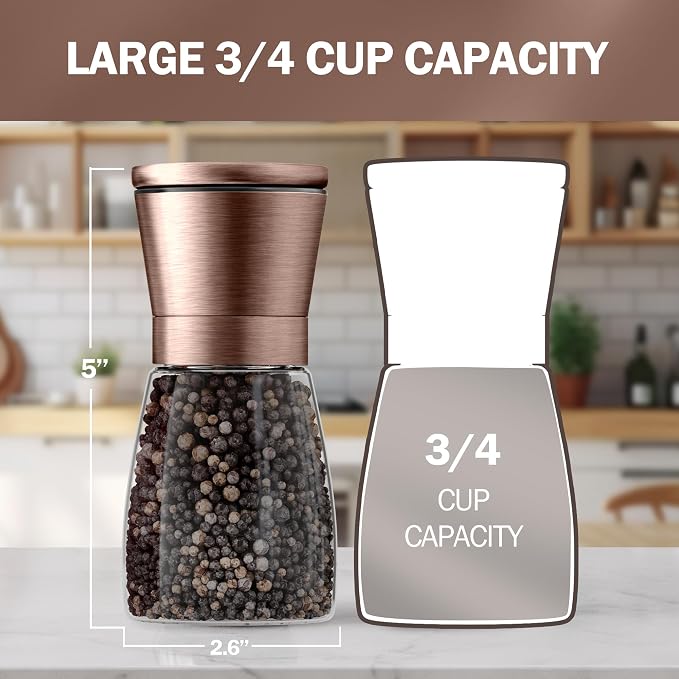 Home EC Original Copper Salt and Pepper Grinder Set of 2 - Image 4