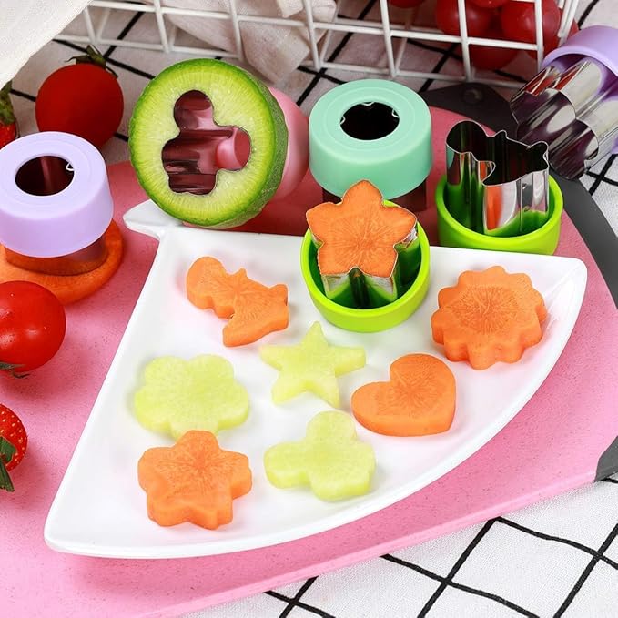 Vegetable Cutter Shapes Set – 1.5" Stainless Steel Mini Cookie & Fruit Cutters - Image 6