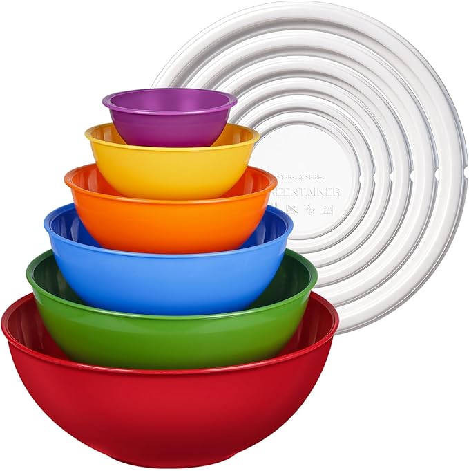 Greentainer Plastic Mixing Bowls by Greentainer