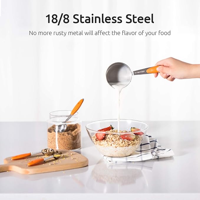 Measuring Cups : U-Taste 18/8 Stainless Steel Measuring Cups and Spoons Set of - Image 3