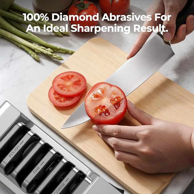 Narcissus Knife Sharpener, 3 Stages Diamond Electric Knife Sharpener - Image 3