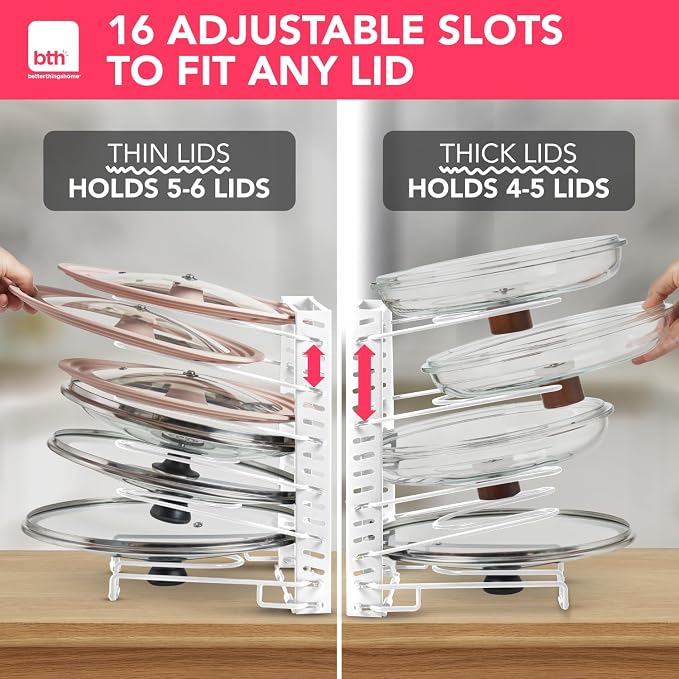 Free-Standing Adjustable Pot Lid Organizer - Image 5