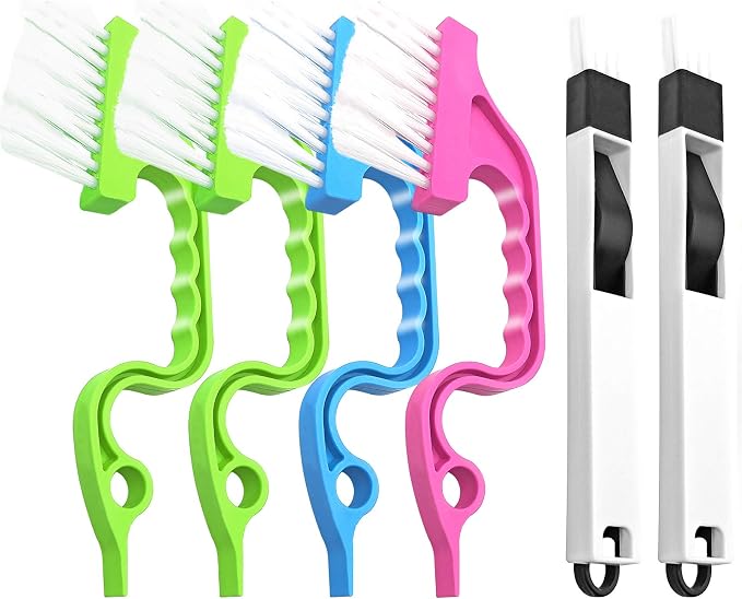 Crevice Gap Cleaning Brush Tool, 2 in 1 Dustpan Cleaning Brushes, Shutter Door by UWEME