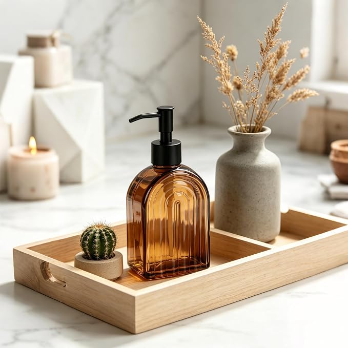 Amber Glass Soap Dispenser - Image 4