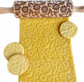MOSS ROSE Embossed Rolling Pin for Ceramic. Clay Roller and Ceramic Stamp for by ALGISCRAFTS