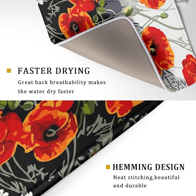 Giwawa Poppy Dish Drying Mat 18x24 inch - Image 3