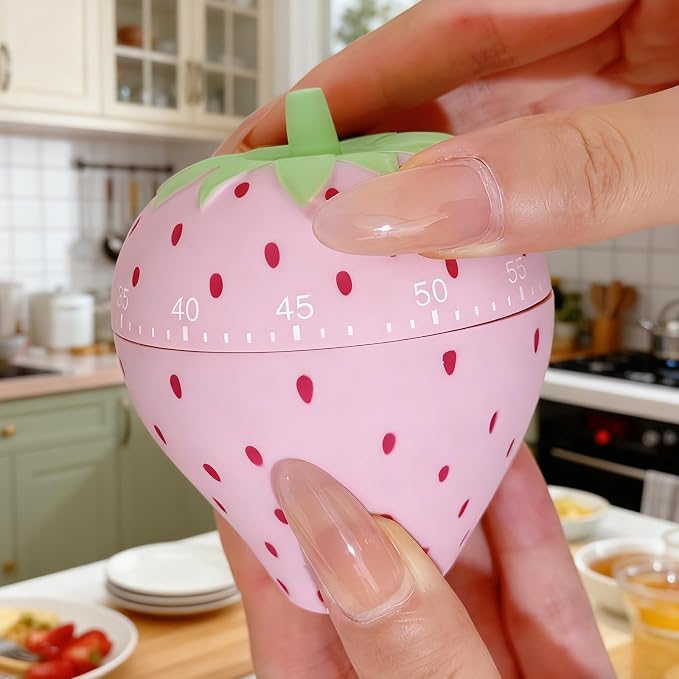 Cute Strawberry Shape 360 Degree Rotating Kitchen Cooking Timer Kitchen Craft - Image 3