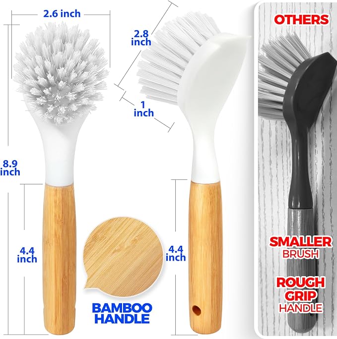Holikme 3 Pack Dish Brush Set - Image 6