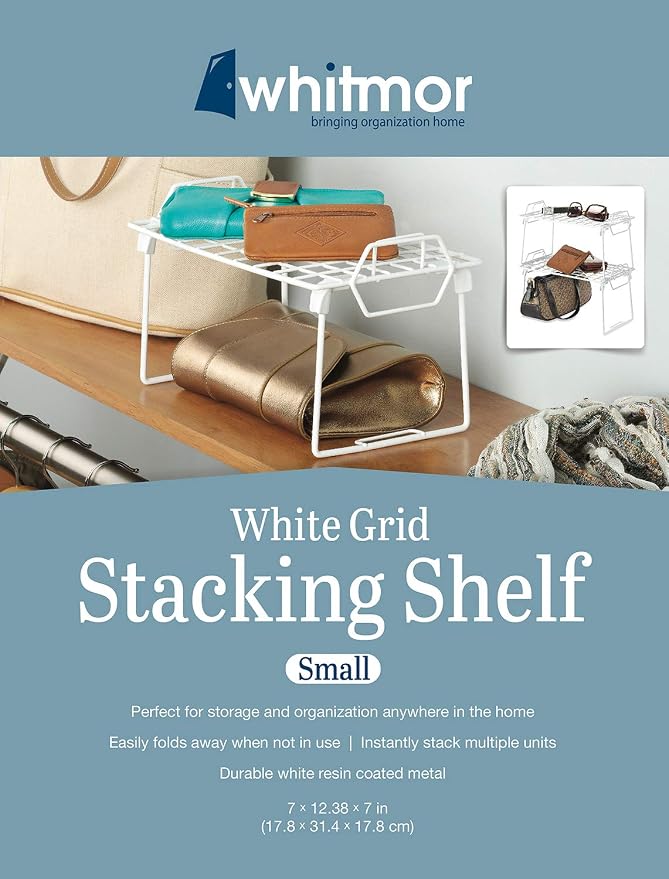 Whitmor Wire Grid Stacking Shelf Small - Image 10