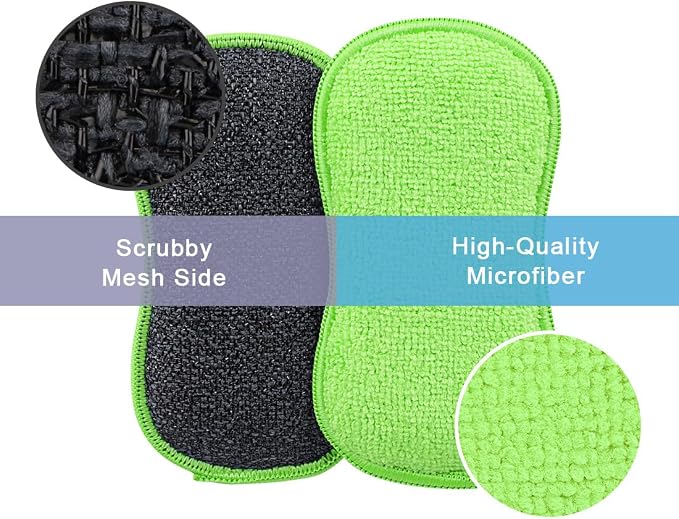 HOMEXCEL 12 Pack Multi-Purpose Scrub Sponges Kitchen Dish Sponge Non-Scratch - Image 2