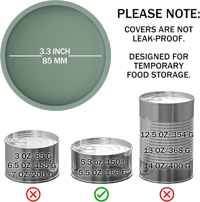 OHMO 2 Pack Pet Food Can Lids, Silicone Pet Food Can Lids Covers - Image 2