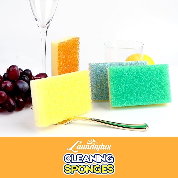 LAUNDRYLUX Scrub Sponge, Dual-Sided Temperature-Responsive Scrubber - Image 2