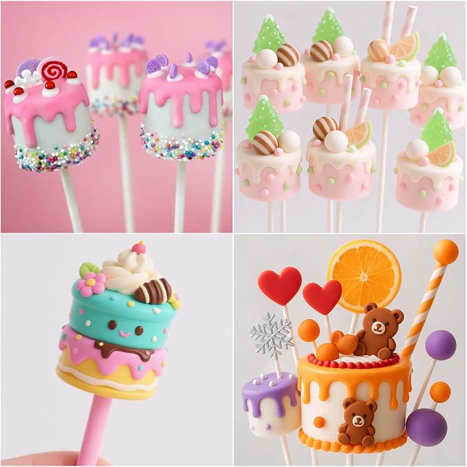 Juome Circle Cake Pop Mold Kit, 8 Cavities Cakesicle Molds Silicone - Image 2
