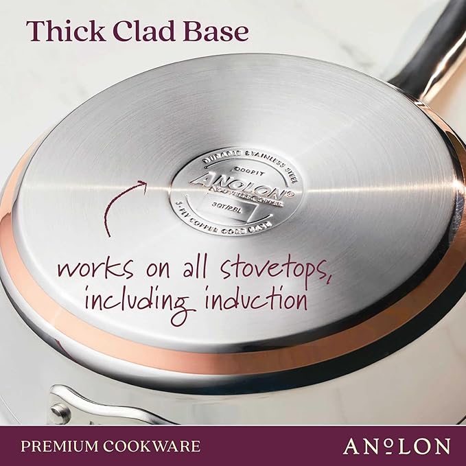 Anolon Nouvelle Stainless Stainless Steel Frying Pan / Fry Pan / Stainless - Image 4