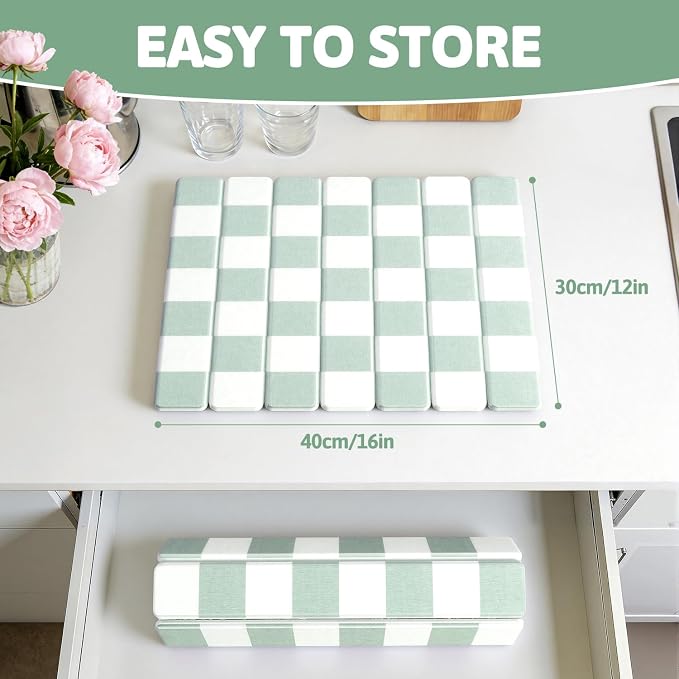 Yamaziot Stone Drying Mat for Kitchen Counter, Quick-Dry Diatomaceous Earth Mat - Image 3
