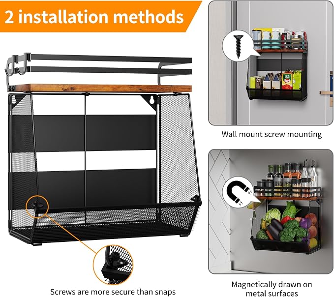 Magnetic Shelf for Fridge with Wood Lid - Image 7