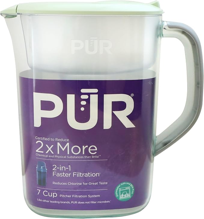 PUR 7-Cup Water Pitcher, 1 Genuine Filter, Great-tasting Water, Dishwasher Safe by PUR