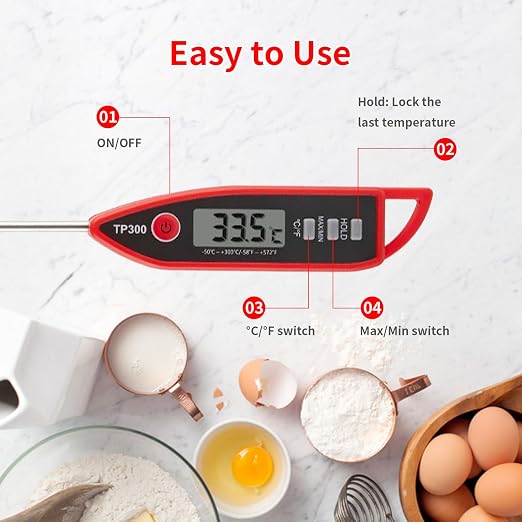 YFL Digital Meat Thermometer, Instant Read Food Thermometer, Large LCD Display - Image 5