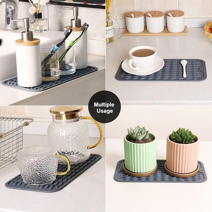 ZLR 2 Pcs Silicone Sponge Holder & Sink Caddy Tray - Image 7