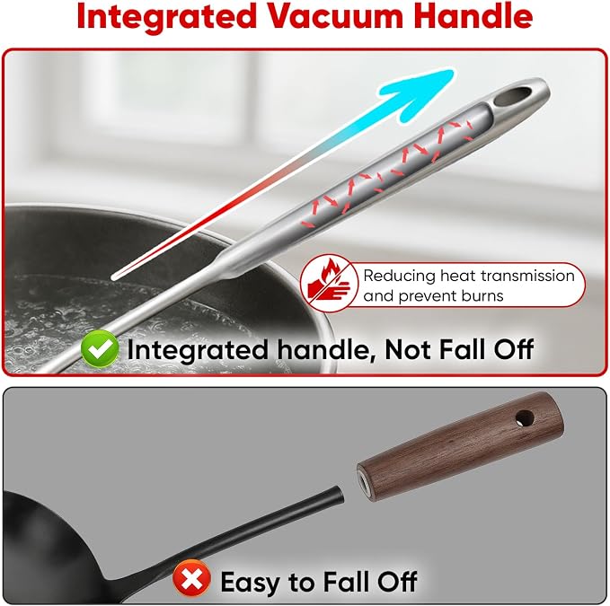 Newness 9 Pcs Cooking Utensils Set, 304 Stainless Steel Kitchen Utensils Set - Image 5