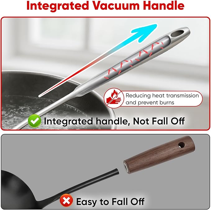 Newness 304 Stainless Steel Spaghetti Server and Spaghetti Tong, Pasta Spoon - Image 7