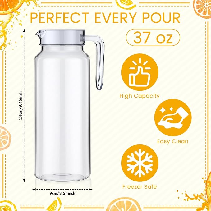 Didaey 4 Pcs Acrylic Water Pitcher - Image 2