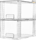 Vtopmart 2 Pack Large Stackable Storage Drawers, Easily Assemble by Vtopmart