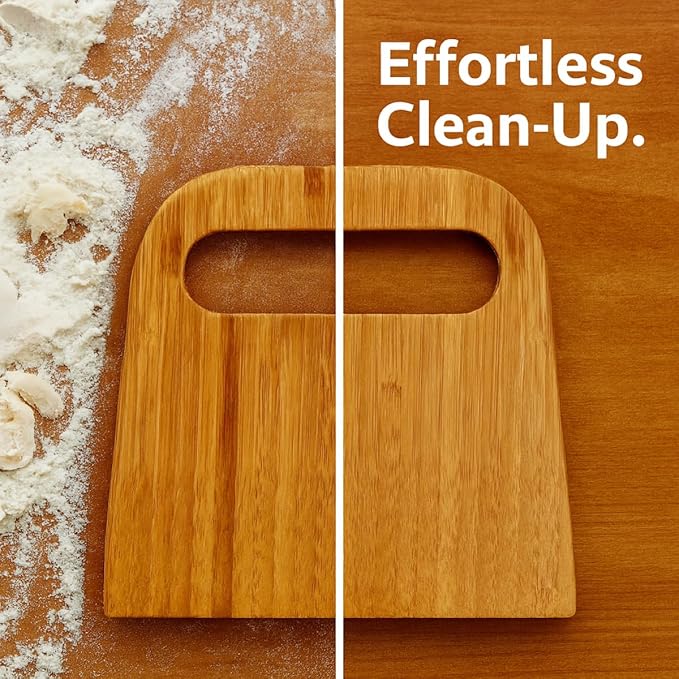 Mrs. Anderson’s Baking Bench Dough Scraper, Natural Bamboo 5.91" x 5.63" - Image 5