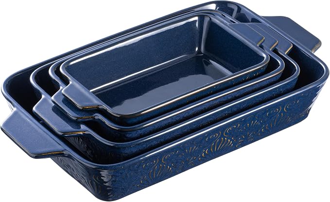 Dafuceramic Casserole Dishes for Oven, Baking Dishes, Ceramic Bakeware Sets of 4 by Dafuceramic