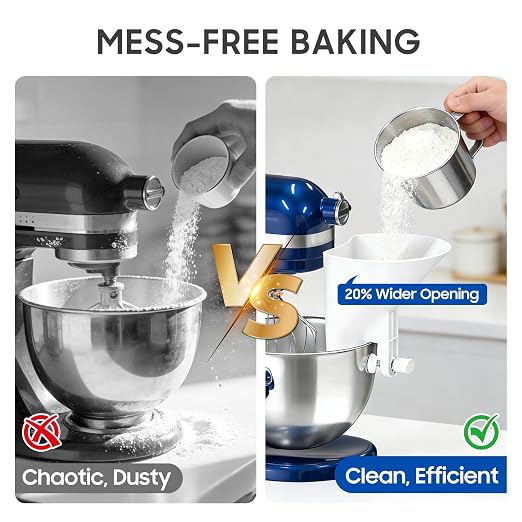 KingofKings Funnel for Kitchen Aid Accessories and Attachments, Flour Funnels - Image 2