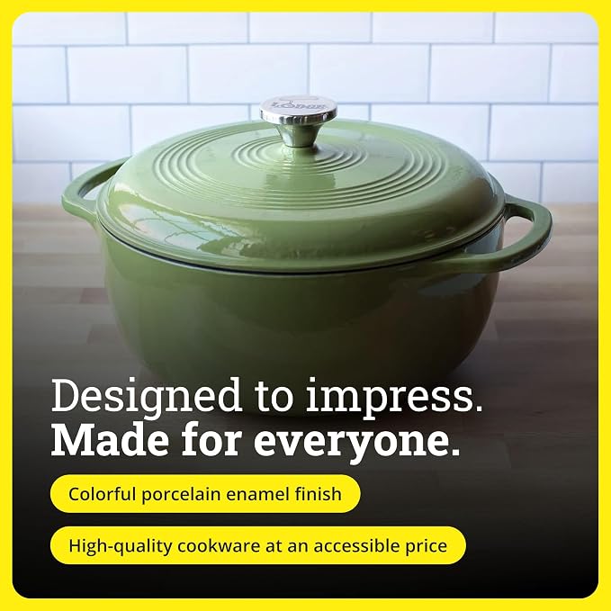 Lodge Essential Enamel Cast Iron Dutch Oven - Image 7