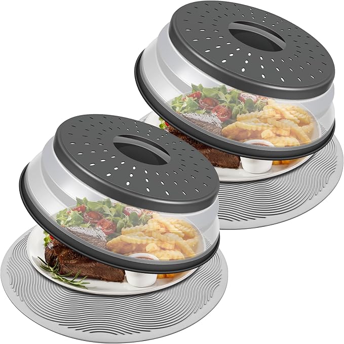 Pack 2, LekDrok Microwave Food Cover by LekDrok