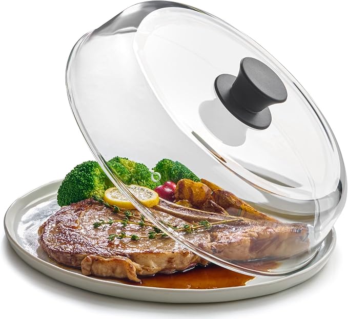 Le'raze 10inch Glass Microwave Splatter Cover by LERAZE