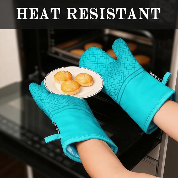 Oven Mitts and Pot Holders Sets 6pcs, Kitchen Oven Glove, High Heat Resistant - Image 4