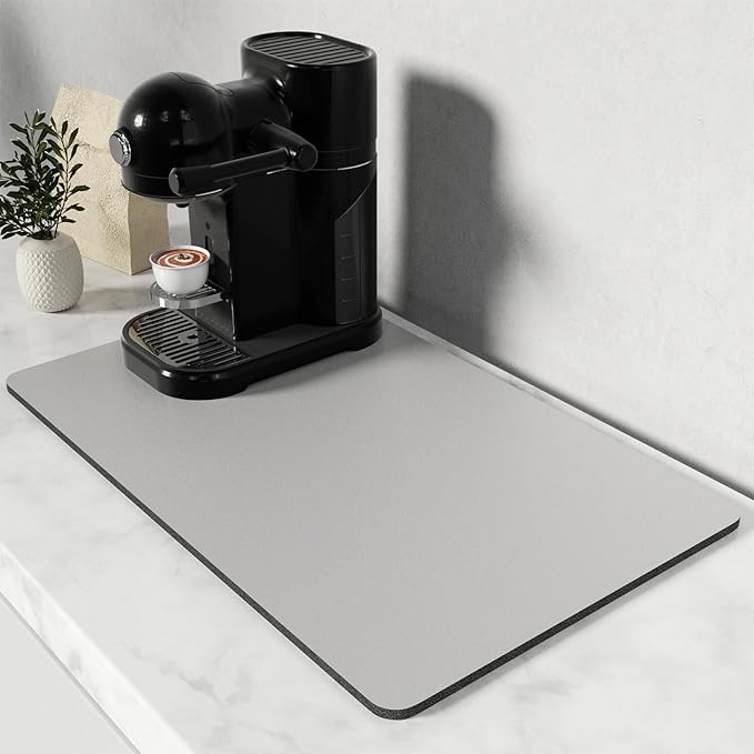 Rnivvi Coffee Mat, Hide Stain Rubber Backed Absorbent Dish Drying Pad by Rnivvi