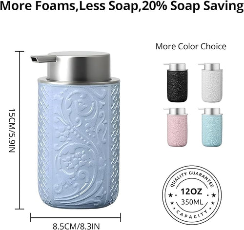 12OZ/350ML Ceramic Foaming Soap Dispenser Empty Hand Soap Dispenser Refillable - Image 2