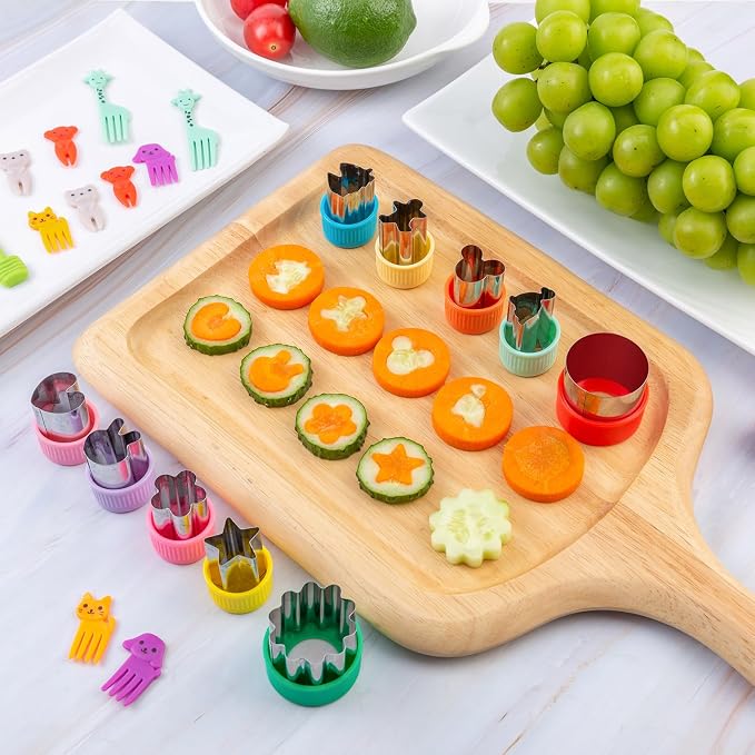 Fruit Cutters Shapes for Kids 22 Pcs, Mini Cookie Cutters Set, Vegetable Cutter - Image 7