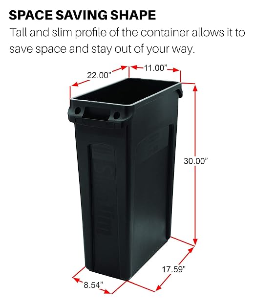 Rubbermaid Commercial Products Slim Jim Trash/Garbage Can - Image 6
