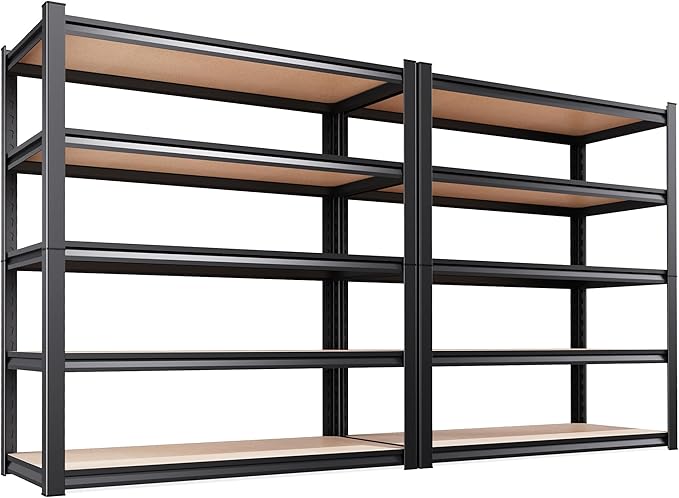 Set of 2 46" W Garage Shelving-2050 lbs 5 Tier Storage Shelves, Adjustable by Unknown