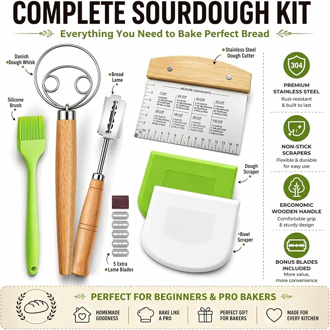 BOORIKA Sourdough Bread Baking Tool Set - Image 2