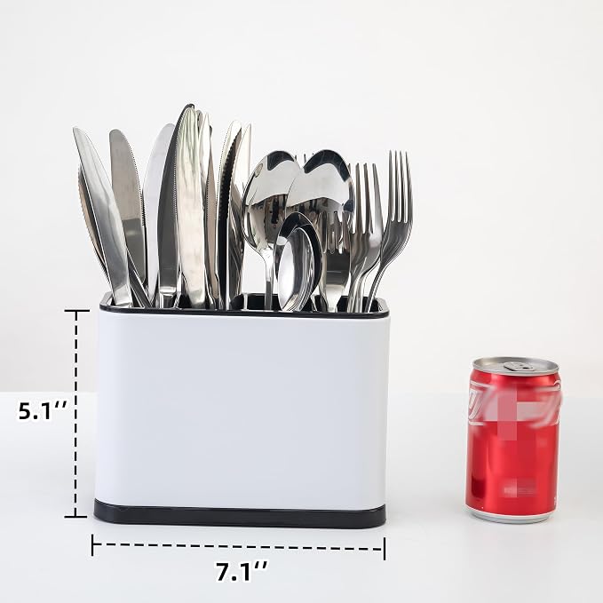 LIBODOUR Utensil Holder, Stainless Steel Caddy Counter, Spoon holder, 4 - Image 3