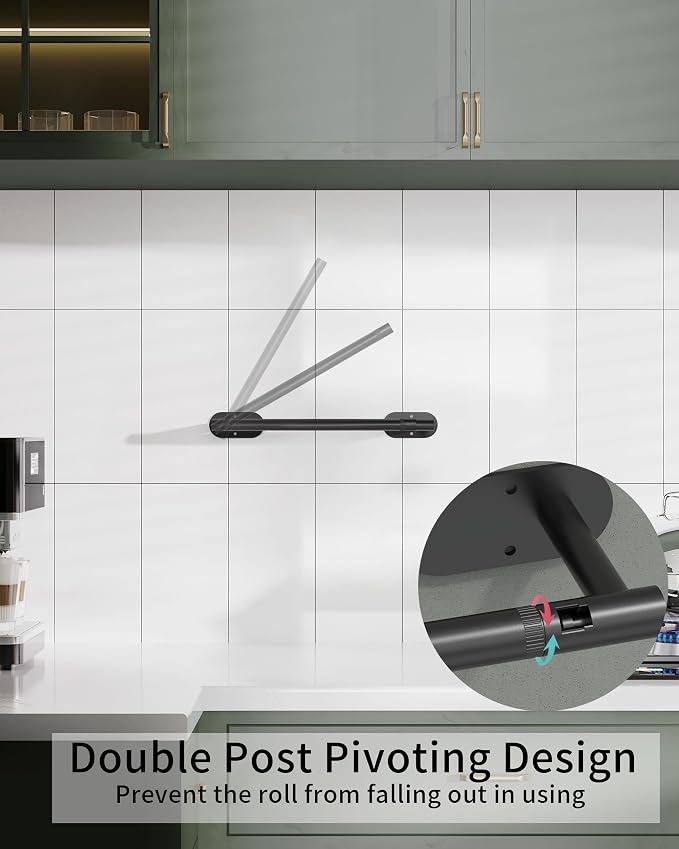 Paper Towel Holder Under Cabinet, Self Adhesive or Wall Mounted SUS304 - Image 2