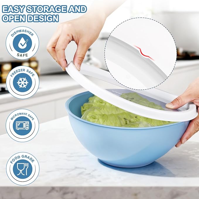 Greentainer Plastic Mixing Bowls - Image 6