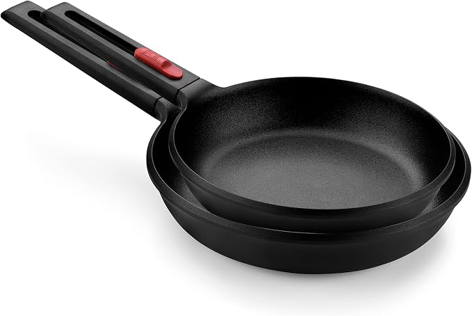BRA COOKWARE Infinity 2-Piece Nonstick Frying Pan Set | 8 & 10.2 Inch Cast by BRACookware