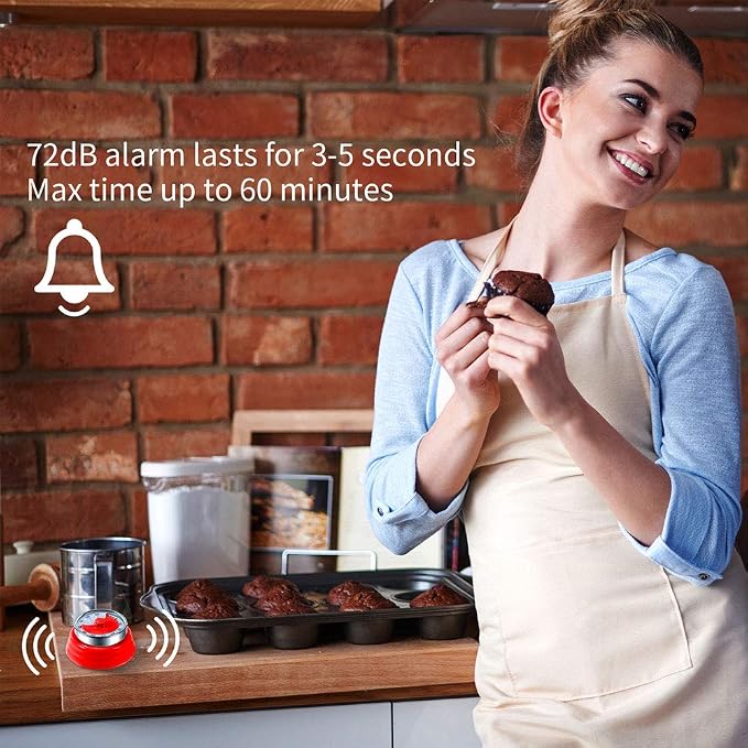 Kitchen Timer, Kitchen Countdown Cooking Timer Reminder No Battery Required - Image 3