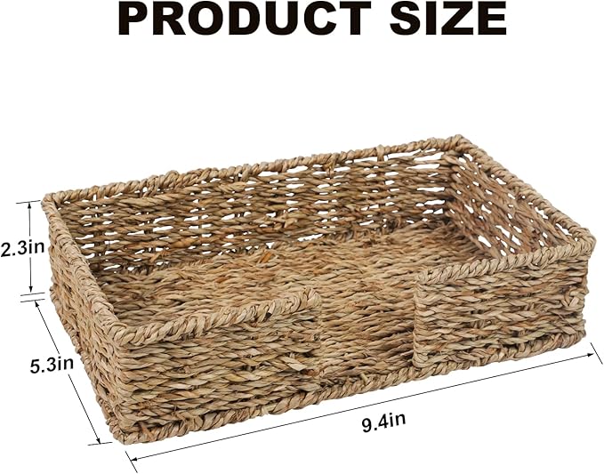 Kordory Seagrass Disposable Guest Towel Holder Tray - Image 2