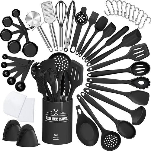 43 Pcs AIKKIL Kitchen Utensils Set, Heat Resistant Silicone Cooking Kitchen by AIKKIL