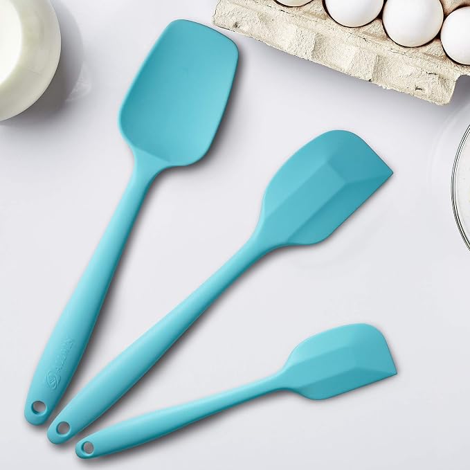 Silicone Spatula 3‑Piece Set Heat Resistant 600°F Non‑Stick Rubber Spatulas - Image 4