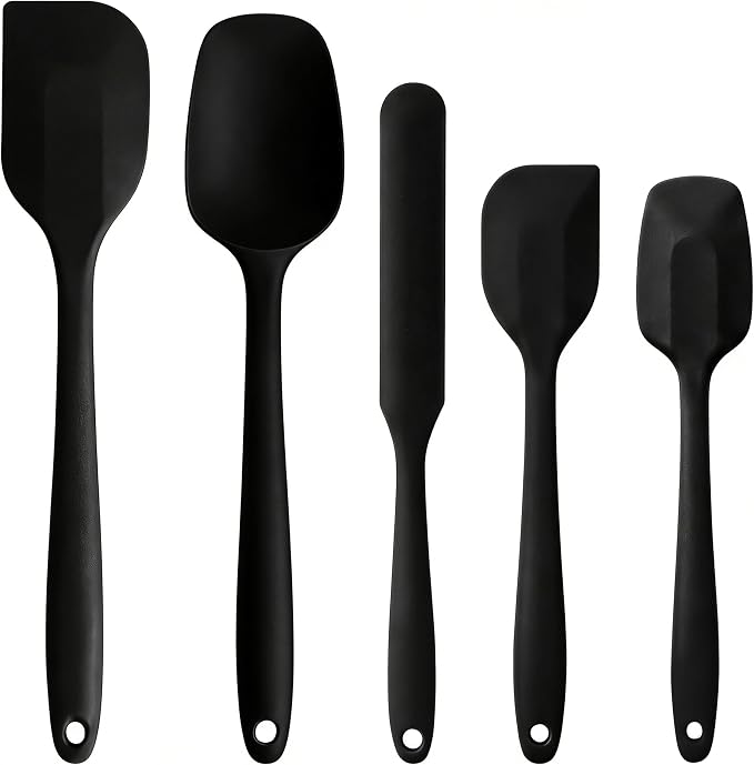 5 Pieces Silicone Spatula Set BPA Free Non Stick Rubber Spatula Heat Resistant by Kodreat-USDirect